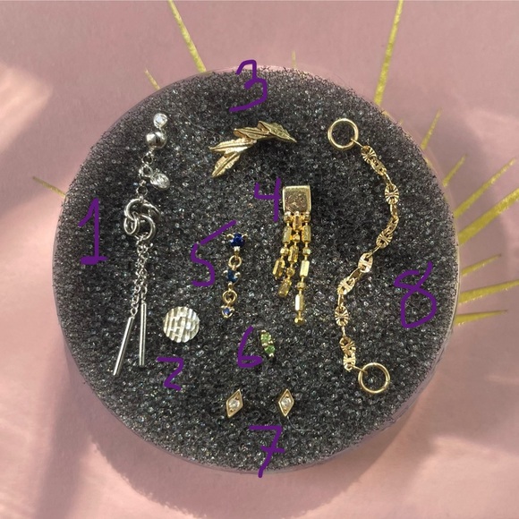 Gold piercing jewelry (YG and WG) - Picture 1 of 2